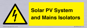 Solar PV System and Mains Isolators